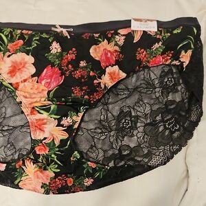 Cacique Black Floral Lace Women's Panties